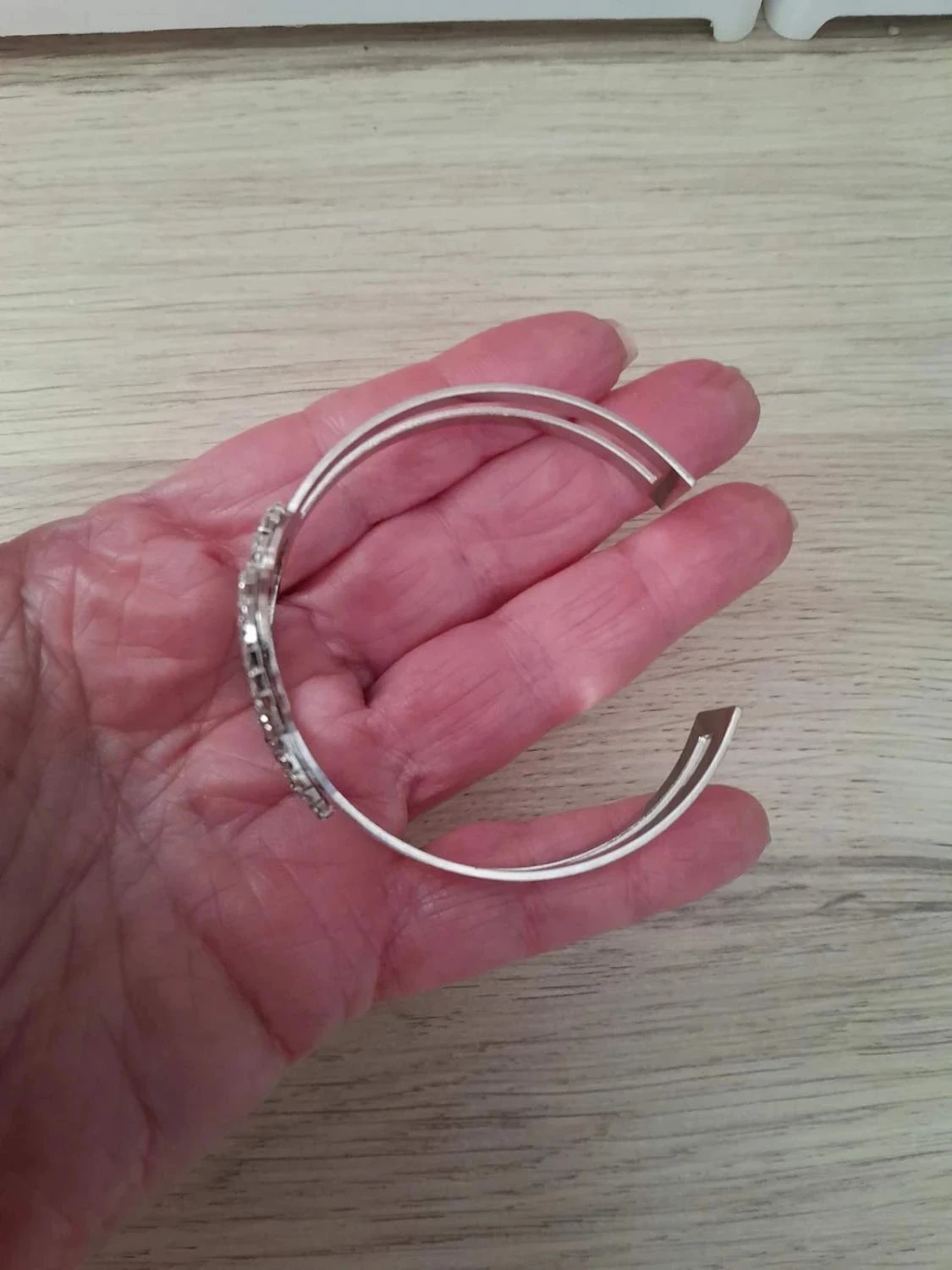 Pulseira ajustável, prateada com strass N°02 – photo 4